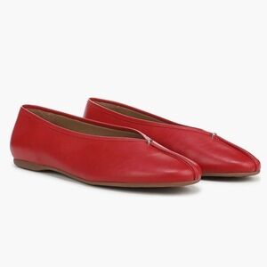 NWT Vince Ori Ballet Flat in Crimson